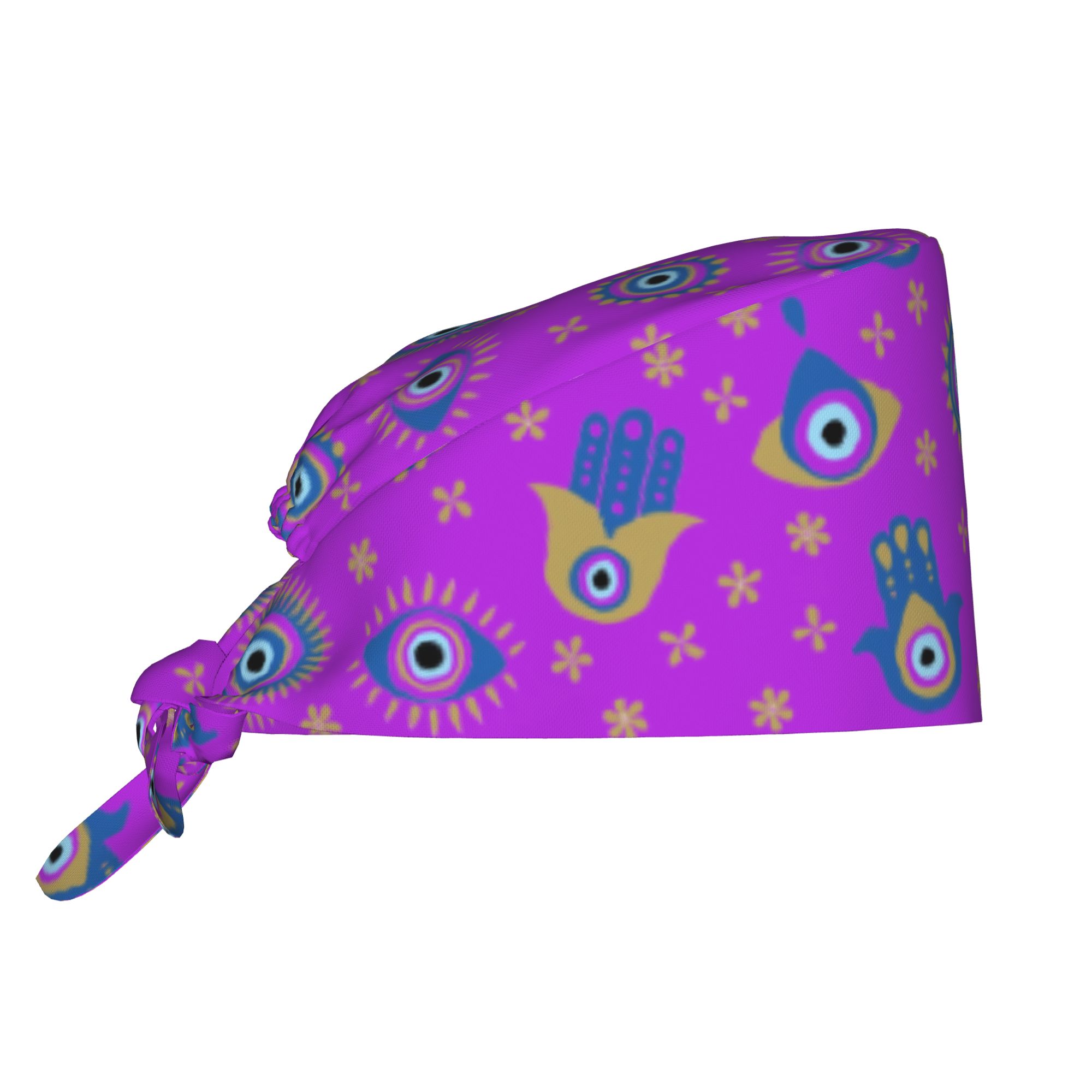 Men Accessories Evil Eye - Maßgefertigte Nazar-Türkei-Böses-Auge-Symbol-Muster-Amulett Medizinische Arbeitskappe für Damen