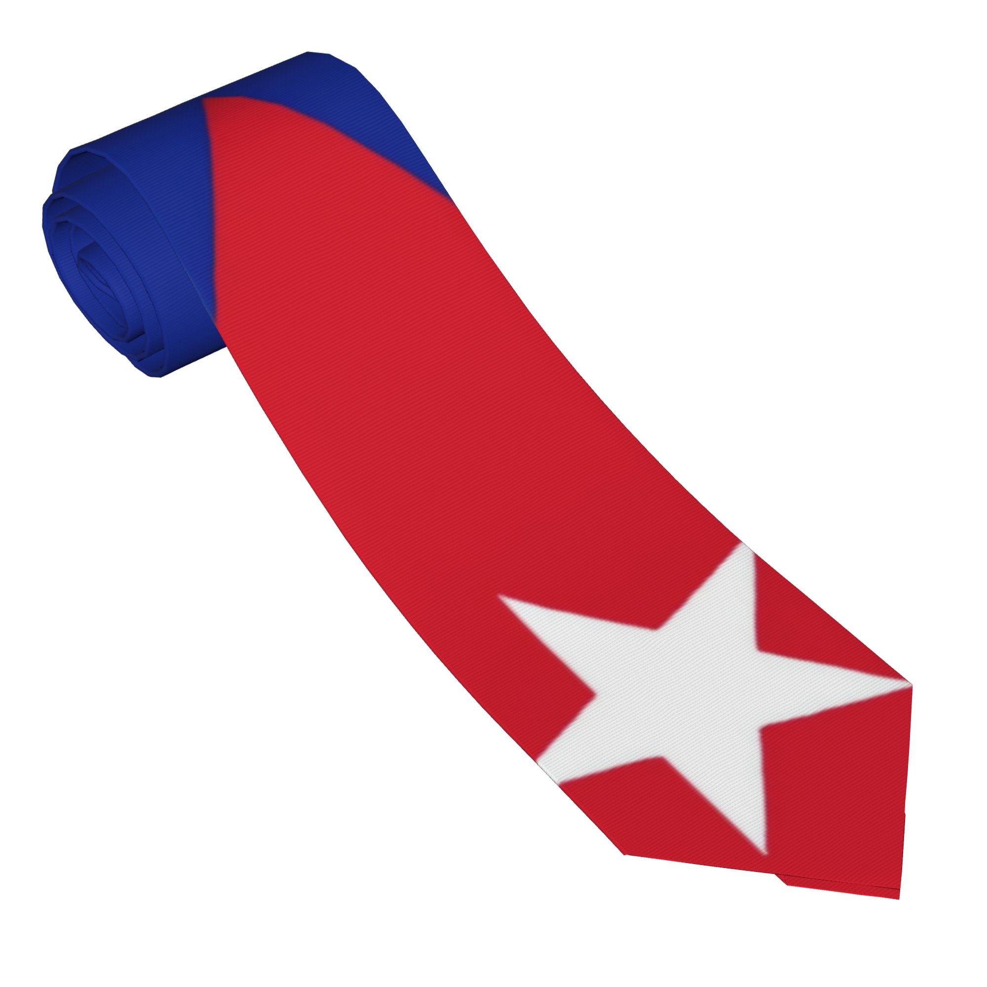 Men Accessories For Birthday Gift - Kuba-Flaggen-Krawatte, Freizeit-Krawatte, Retro-Freizeit-Krawatte für Herren, Muster-Kragenkrawatte,