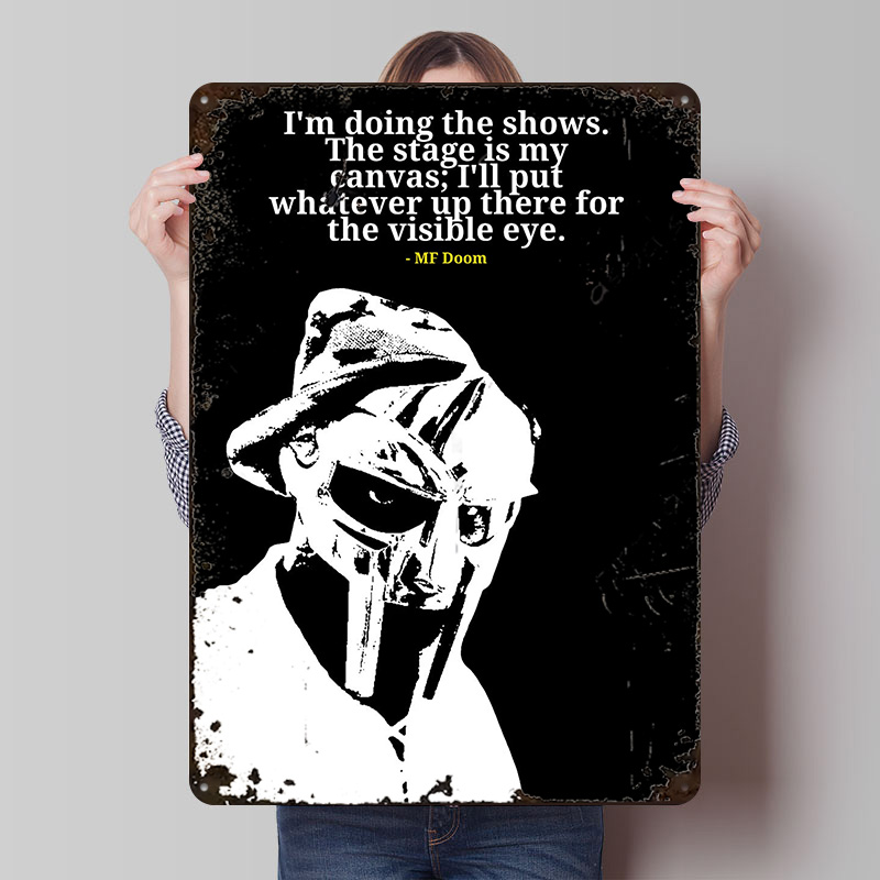 Men'S Accessories Quotes - MF Doom Zitat Metallposter Individuelle Wandkunst