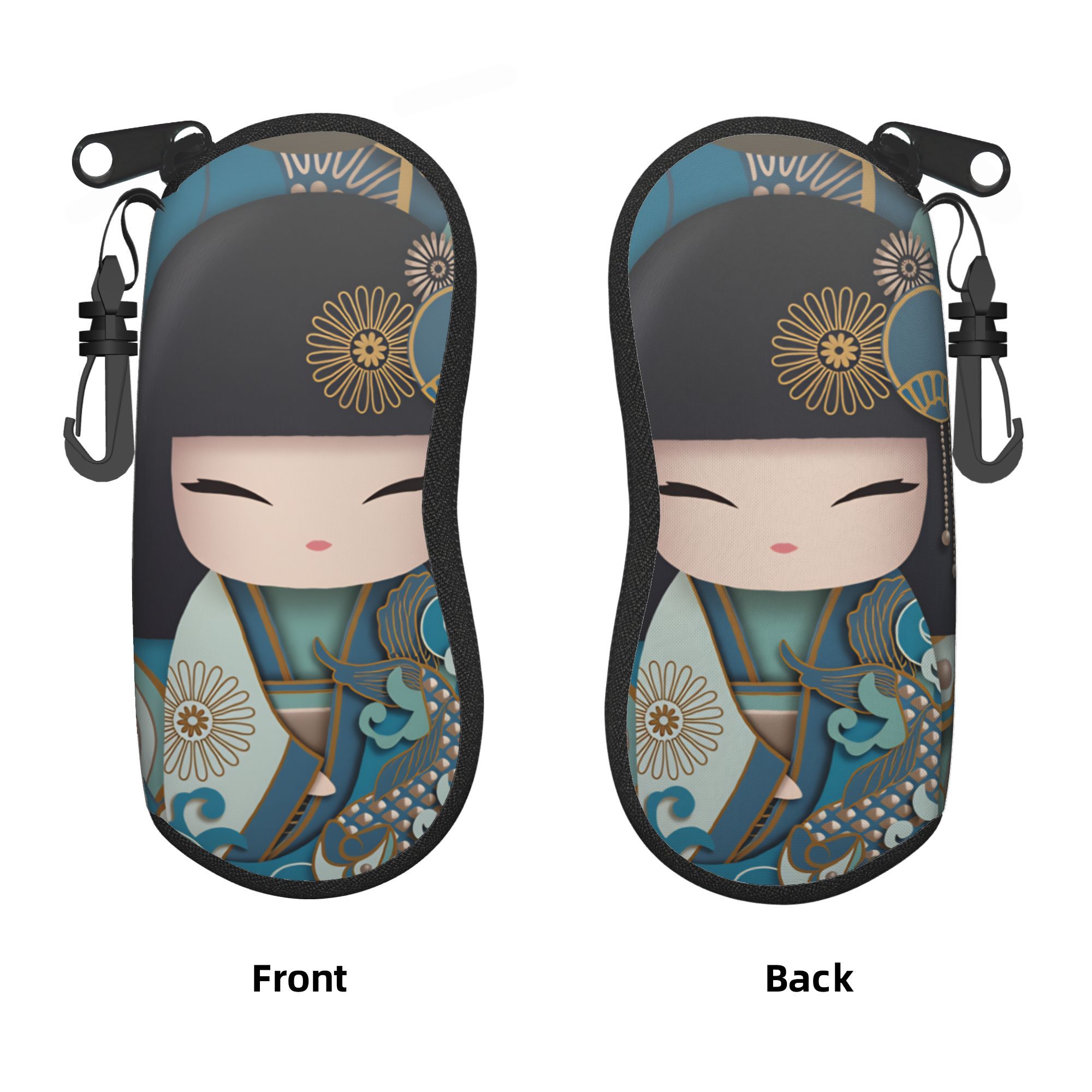 Men'S Accessories Case - Japanische Kokeshi-Puppen-Brillenetui-Abdeckung für Herren und Damen,