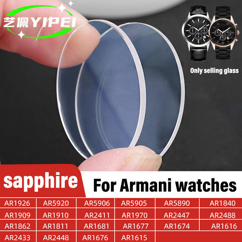 Men'S Accessories Armani - Flacher Saphirglas Uhren kristall für Armani