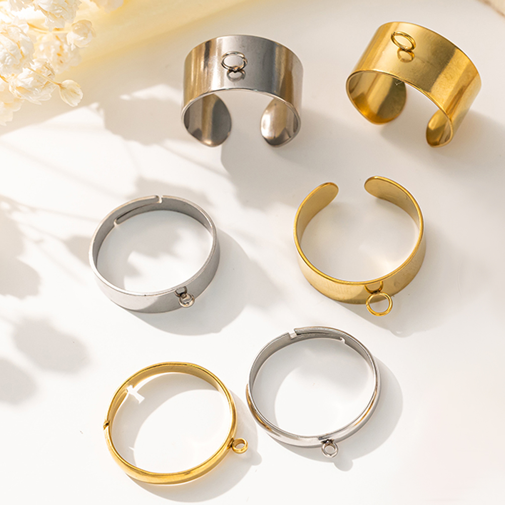 Young Men'S Accessories - 5 teile/los Edelstahl Gold Farbe Offene