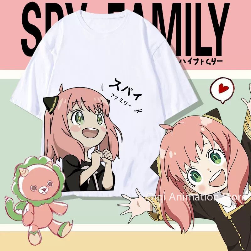 Men'S Accessories Clothing - SPY×FAMILY Anime Anya Forger Peripheral Kurzarm-T-Shirt,