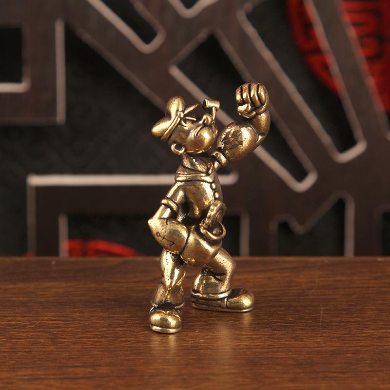 Men'S Accessories Office - 1/2 Stück Popeye der Seemann Messingfigur