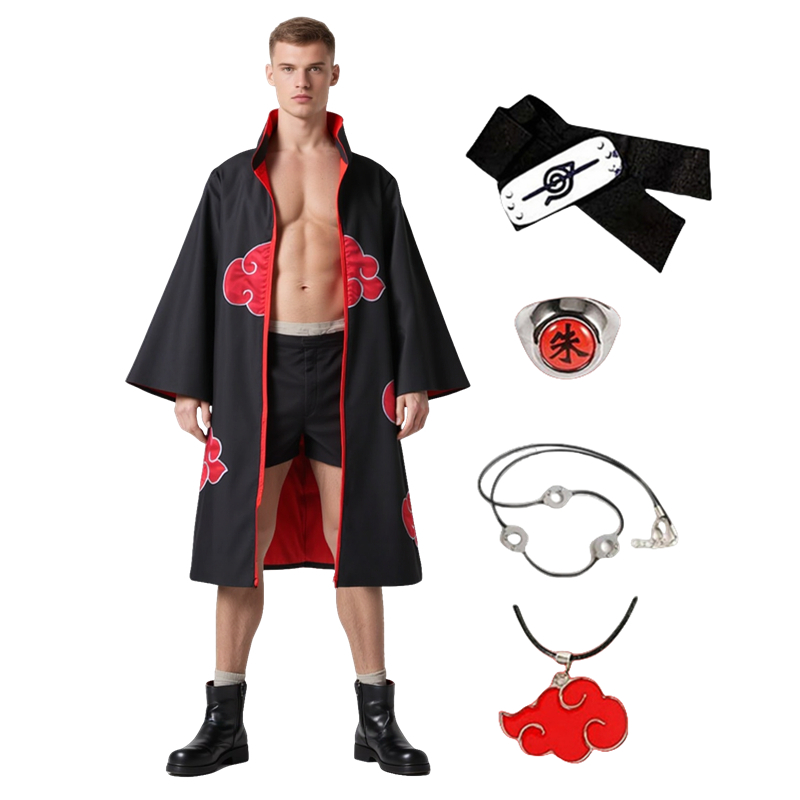 Young Men'S Accessories - Männer Anime Akatsuki Cosplay Kostüm Red