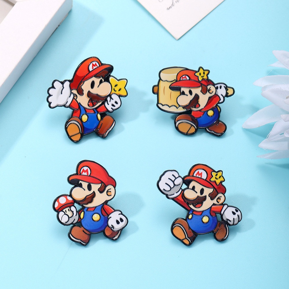4/8 Stück Niedliche Spiel-Figu – Lapel Pin Enamel Bewertung und Preis