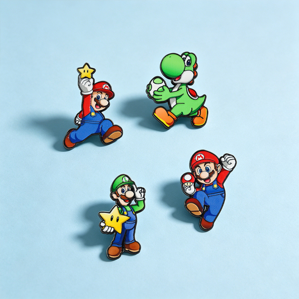 4/8 Stück Niedliche Spiel-Figu – Lapel Pin Enamel Bewertung und Preis