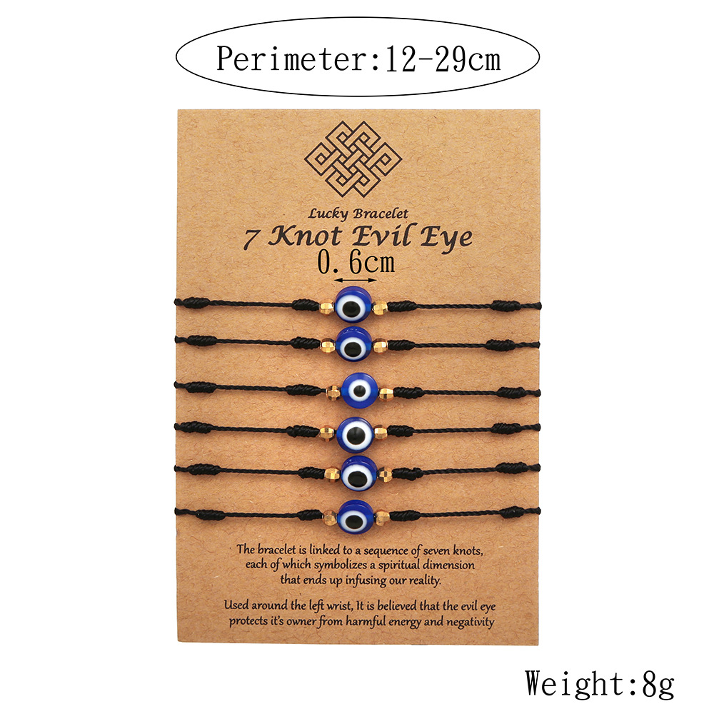 6 Stücke Blau Bösen blick Armb – Men Accessories Evil Eye Bewertung und Preis