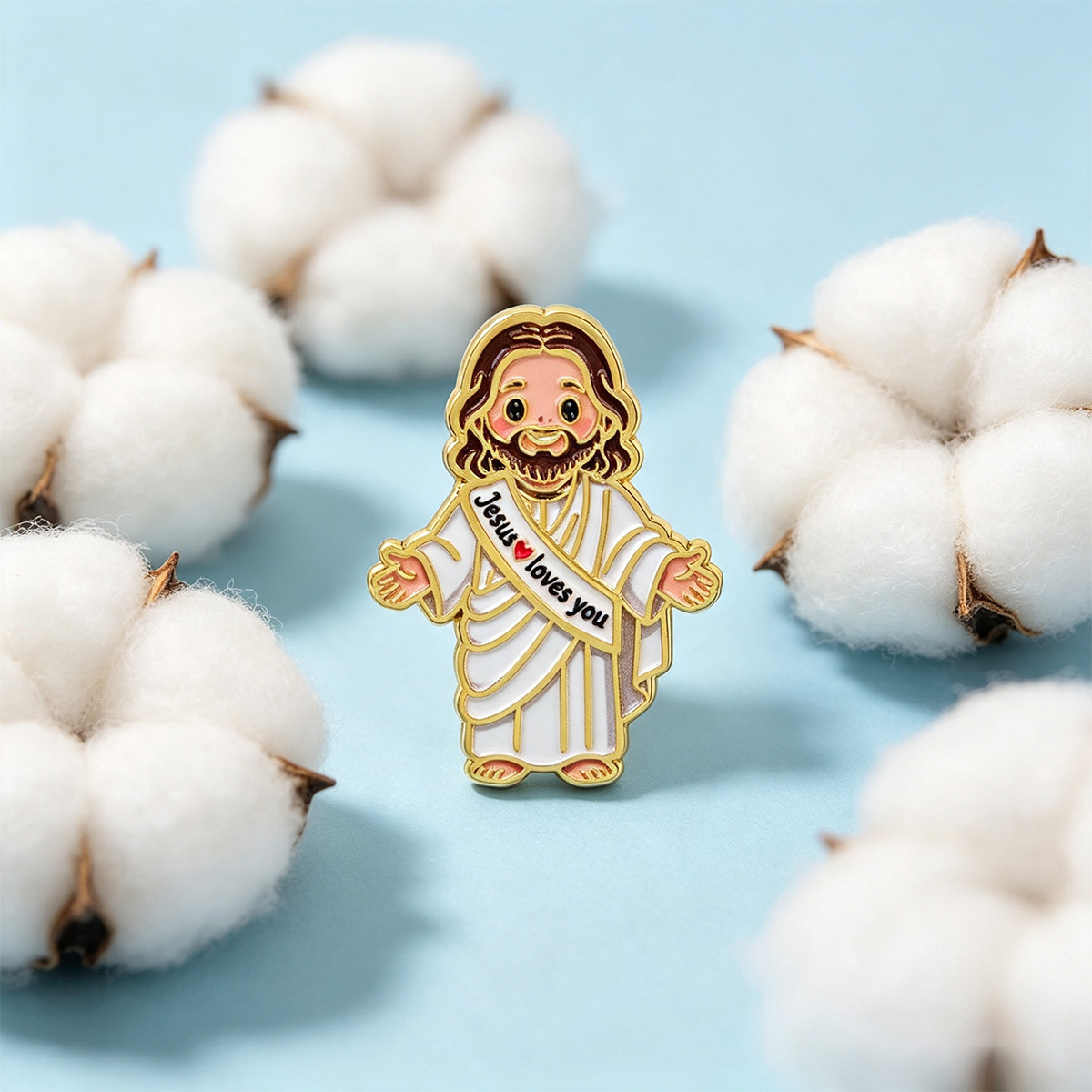 Jesus liebt dich Zitat Emaille – Men'S Accessories Quotes Bewertung und Preis