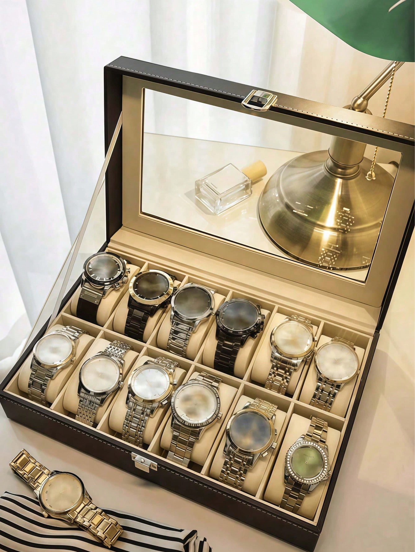 Leder-Uhrenbox mit Schloss, Gr – Men'S Accessories Case Bewertung und Preis