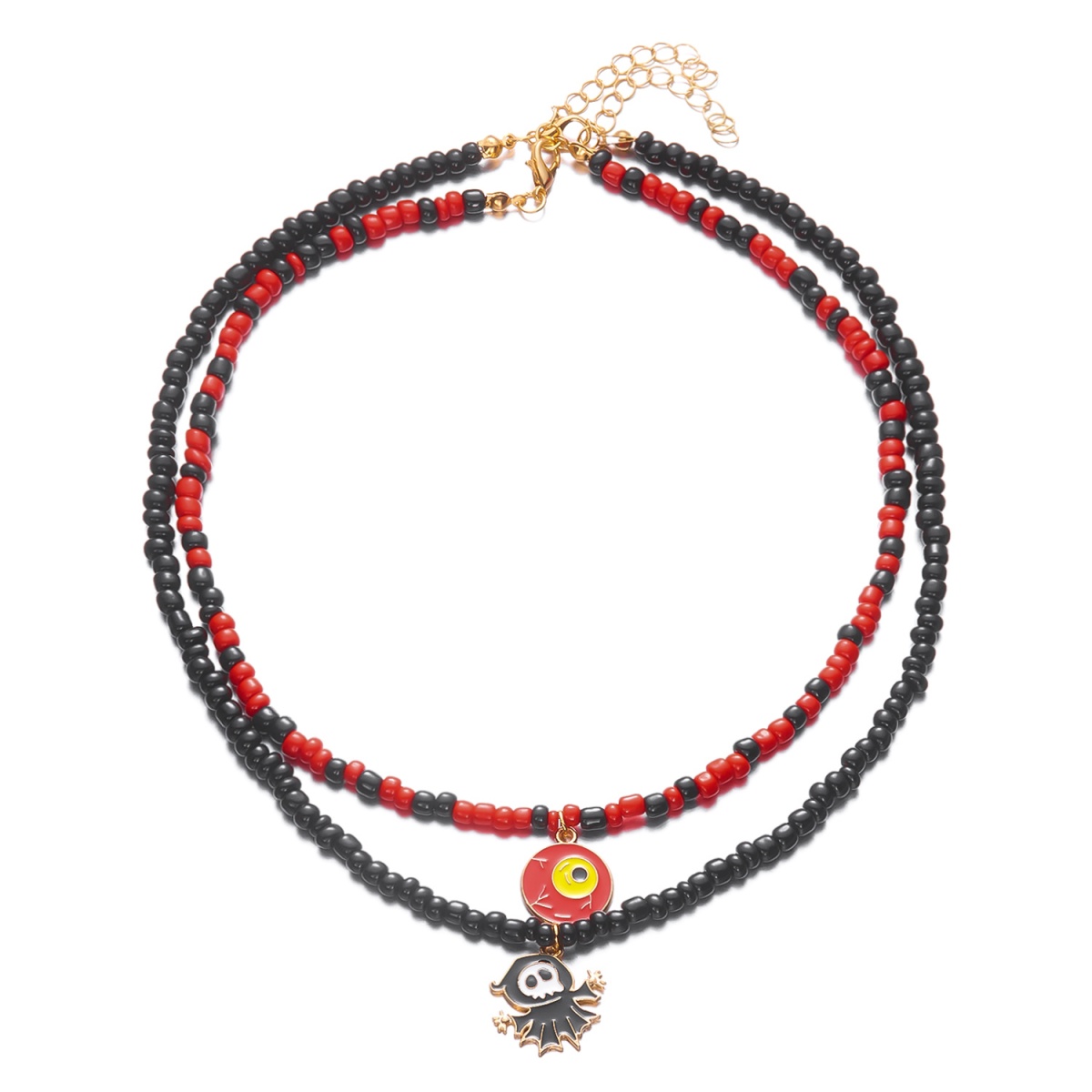 Doppelschichtige Halskette mit – Men Accessories Evil Eye Bewertung und Preis