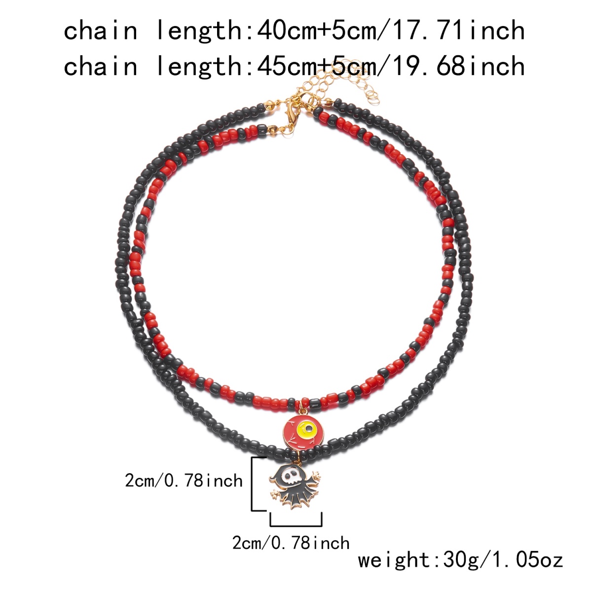 Doppelschichtige Halskette mit – Men Accessories Evil Eye Bewertung und Preis