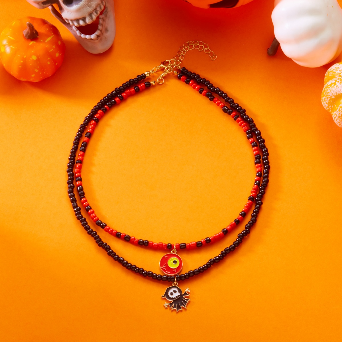 Doppelschichtige Halskette mit – Men Accessories Evil Eye Bewertung und Preis