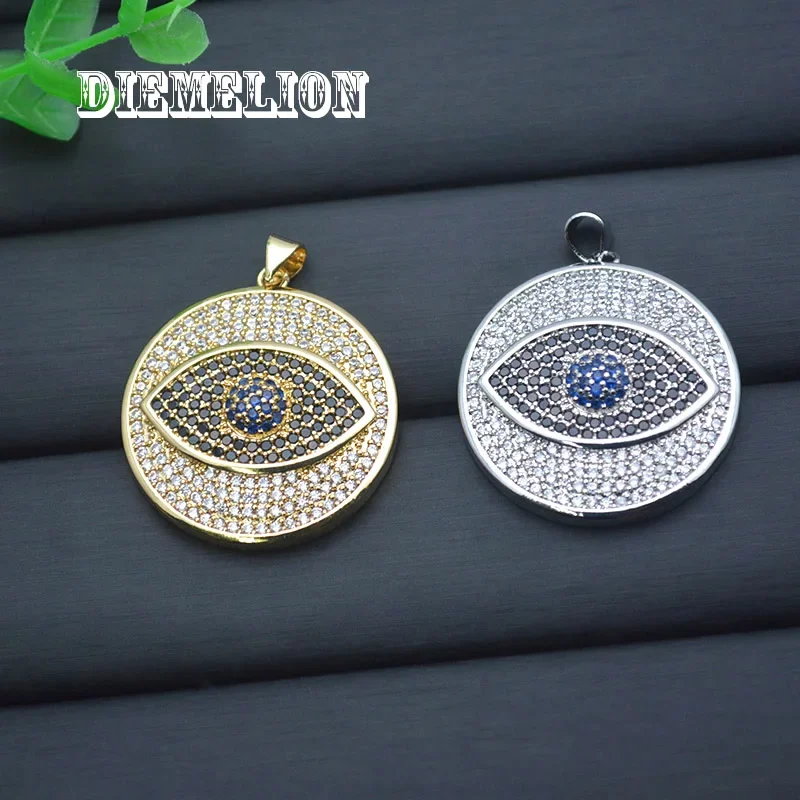 Großer Runder Anhänger mit Bla – Men Accessories Evil Eye Bewertung und Preis