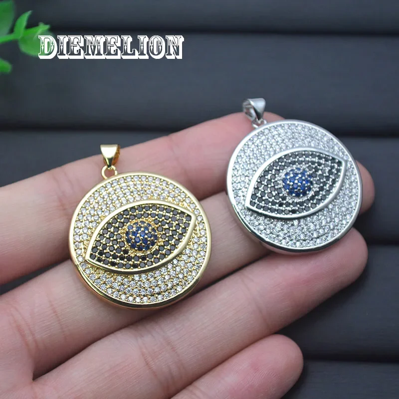 Großer Runder Anhänger mit Bla – Men Accessories Evil Eye Bewertung und Preis