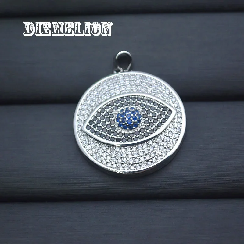 Großer Runder Anhänger mit Bla – Men Accessories Evil Eye Bewertung und Preis