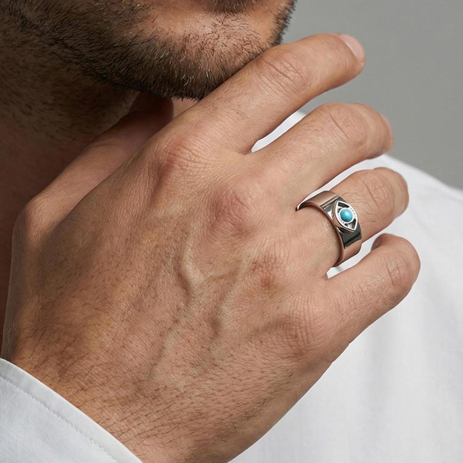 Klassische Evil-Eye-Ringe für  – Men Accessories Evil Eye Bewertung und Preis