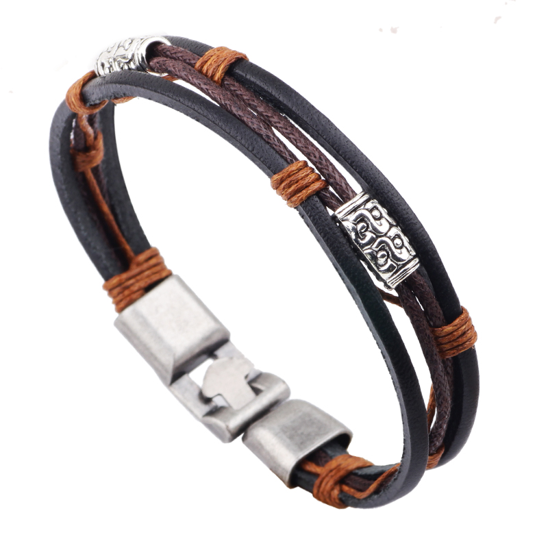 22 cm drei Schichten Lederarmb – Men'S Accessories Hand Bands Bewertung und Preis